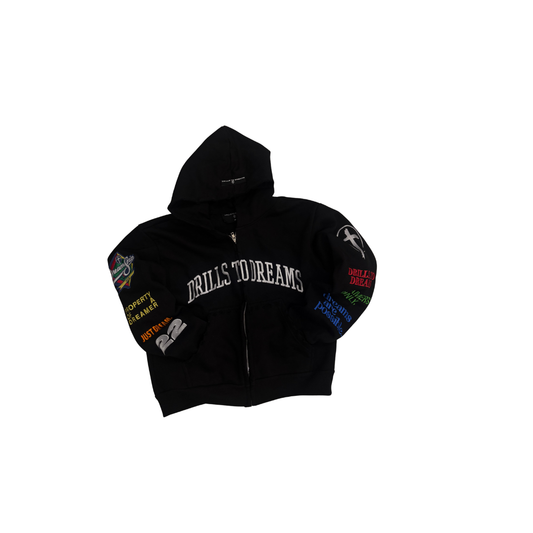 "Y3" Zip Up (BLACK)