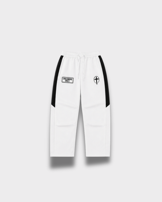 "DREAMS" Windbreaker Pants (White)