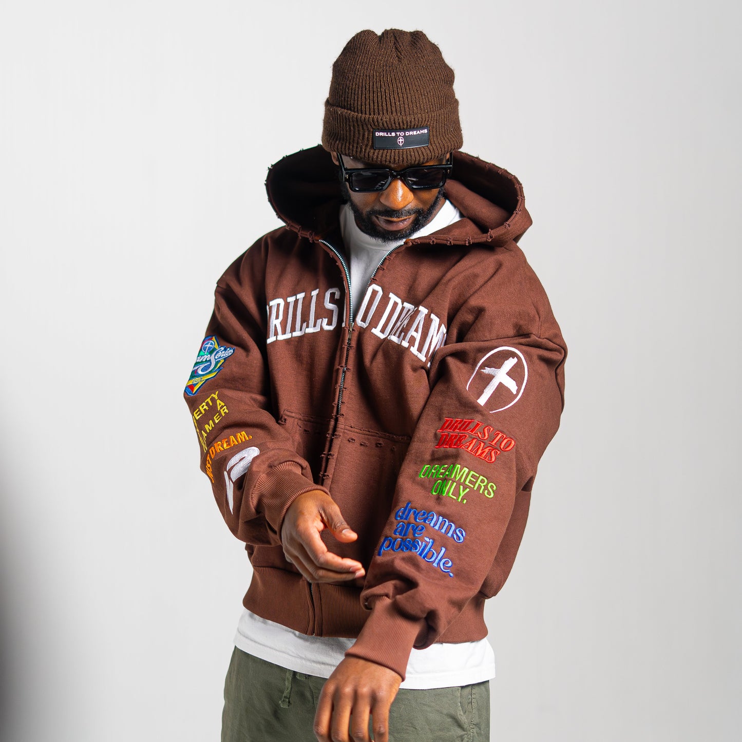 "Y3" Zip Up (Brown)