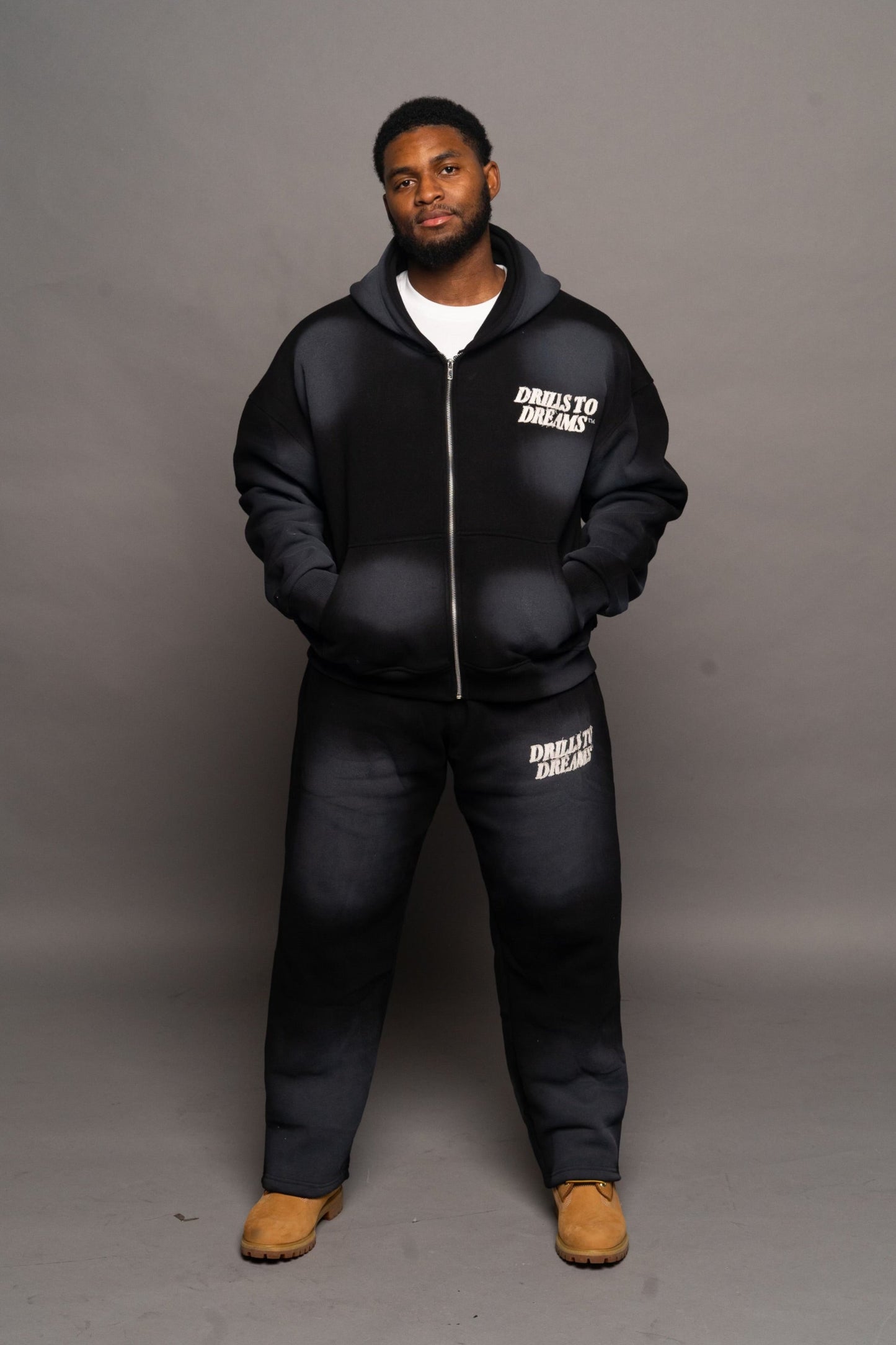 "Washed" Jogger Set (Black)