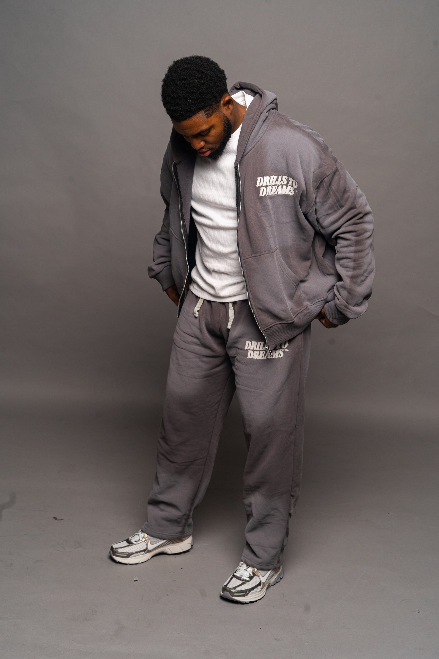 "Washed" Jogger Set (Grey)