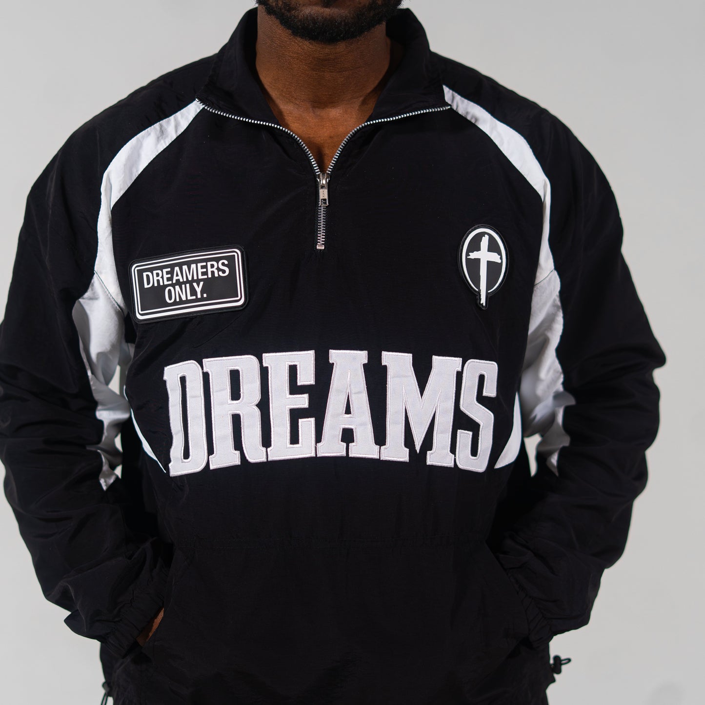 "DREAMS" Windbreaker Top (Black)