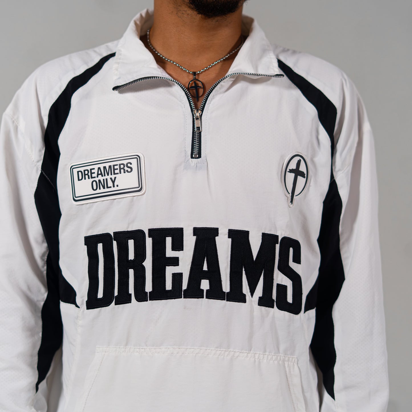 "DREAMS" Windbreaker Top (White)
