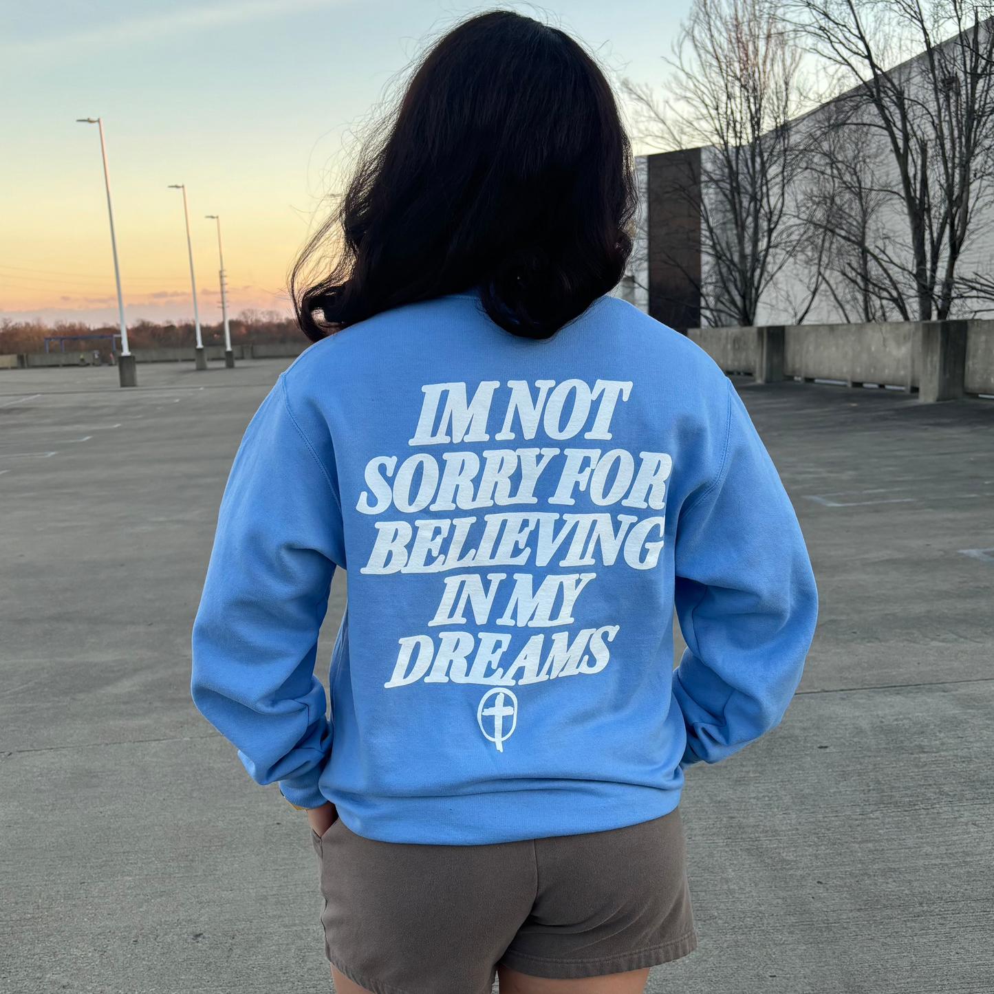 "Believe" Crewneck (Carolina Blue)